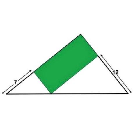 Math puzzle: Find the area of the green rectangle